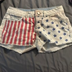 No Boundaries American Flag Jean short